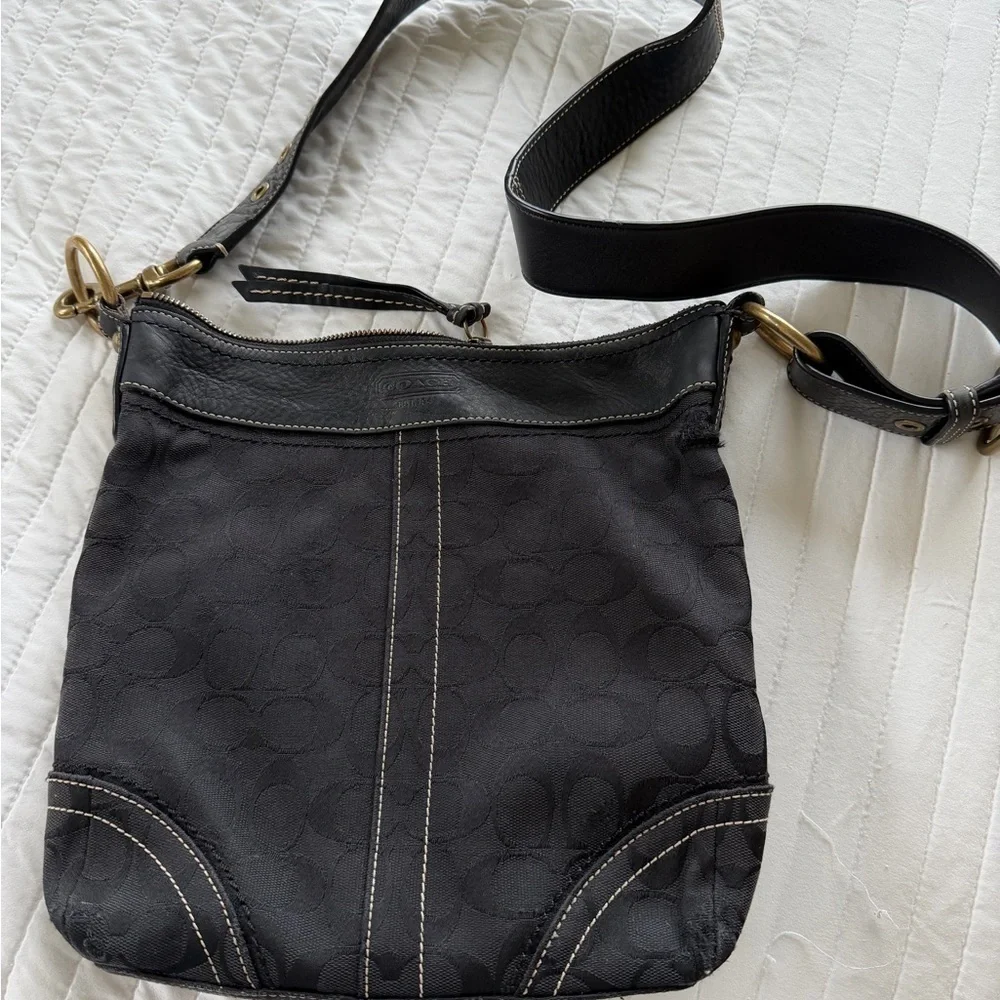 Coach Black Interior Bag with Gold Accents
